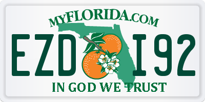 FL license plate EZDI92