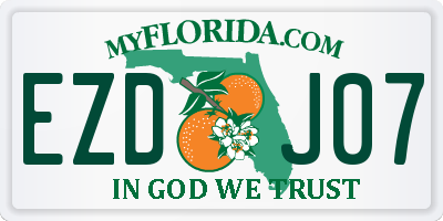 FL license plate EZDJ07