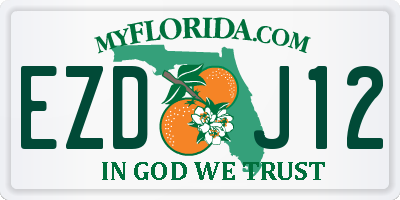 FL license plate EZDJ12