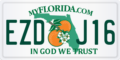 FL license plate EZDJ16