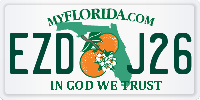 FL license plate EZDJ26