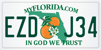 FL license plate EZDJ34