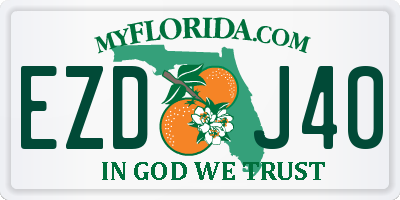 FL license plate EZDJ40