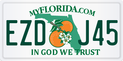 FL license plate EZDJ45