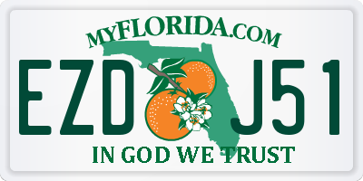 FL license plate EZDJ51