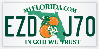 FL license plate EZDJ70