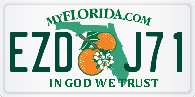 FL license plate EZDJ71