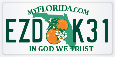 FL license plate EZDK31