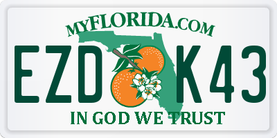 FL license plate EZDK43