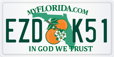 FL license plate EZDK51