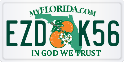 FL license plate EZDK56