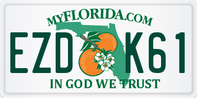 FL license plate EZDK61