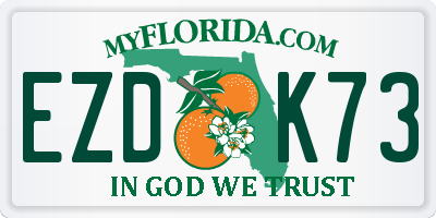 FL license plate EZDK73
