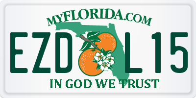 FL license plate EZDL15