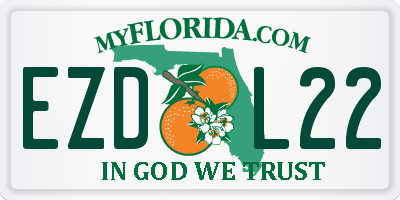 FL license plate EZDL22