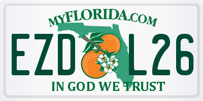 FL license plate EZDL26