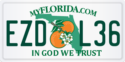 FL license plate EZDL36