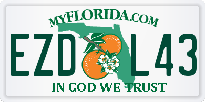 FL license plate EZDL43