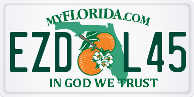 FL license plate EZDL45