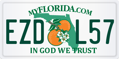 FL license plate EZDL57