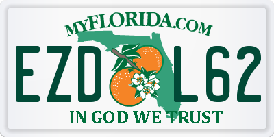 FL license plate EZDL62