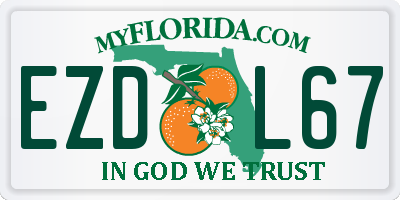 FL license plate EZDL67