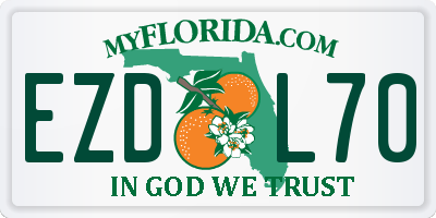 FL license plate EZDL70
