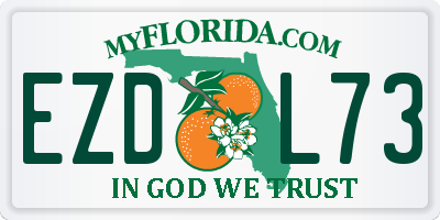 FL license plate EZDL73