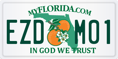 FL license plate EZDM01