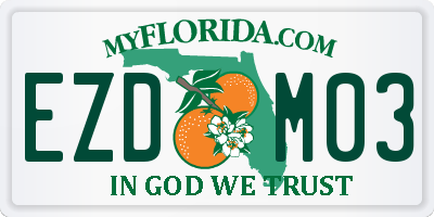 FL license plate EZDM03