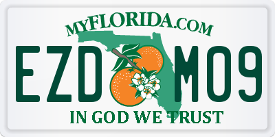 FL license plate EZDM09