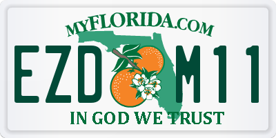 FL license plate EZDM11