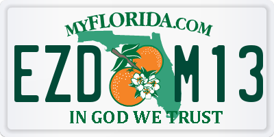 FL license plate EZDM13