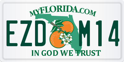 FL license plate EZDM14
