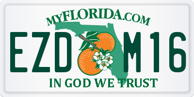 FL license plate EZDM16