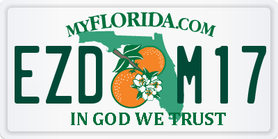 FL license plate EZDM17
