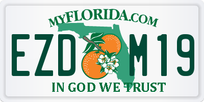 FL license plate EZDM19