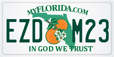 FL license plate EZDM23