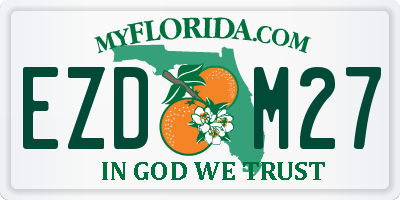 FL license plate EZDM27