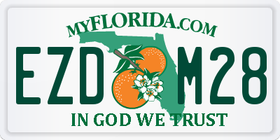 FL license plate EZDM28