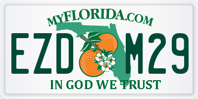 FL license plate EZDM29