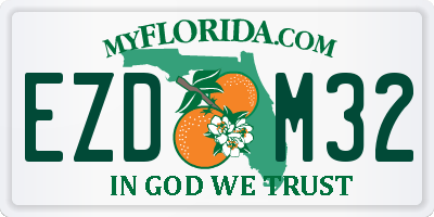 FL license plate EZDM32
