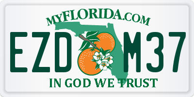 FL license plate EZDM37