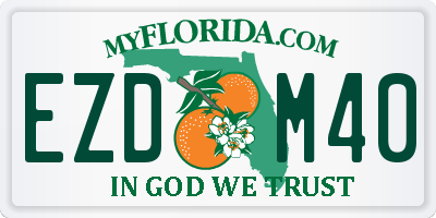 FL license plate EZDM40
