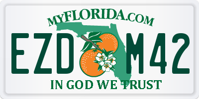 FL license plate EZDM42