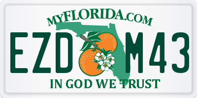 FL license plate EZDM43