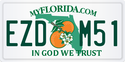 FL license plate EZDM51