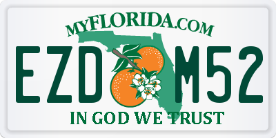 FL license plate EZDM52