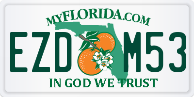 FL license plate EZDM53