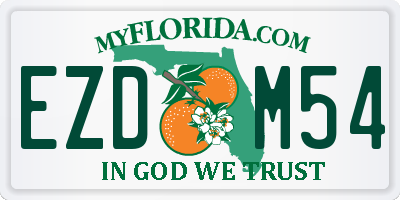 FL license plate EZDM54